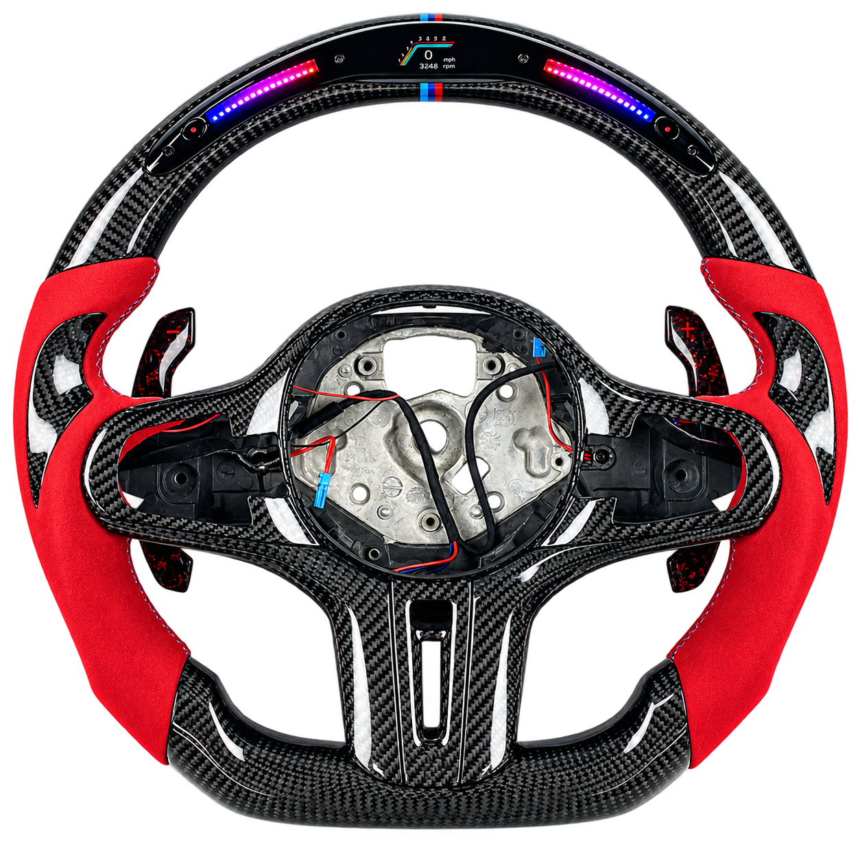 BMW Crimson Carbon LED Wheel – Steer Lab