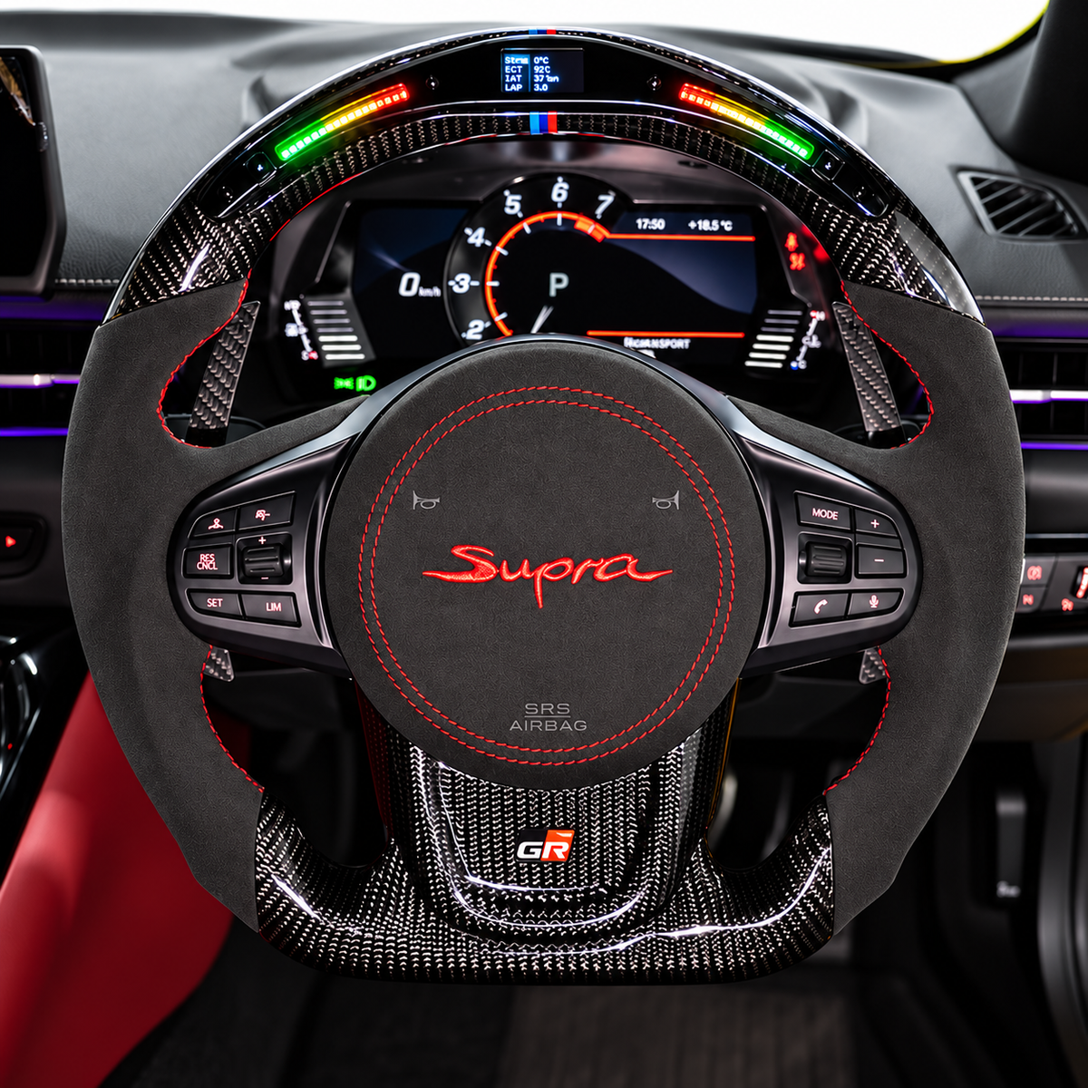 Steering wheel with its features numbered